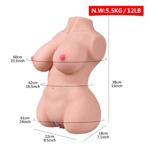 541(5.5kg/37cm)Mini Torso Sex Doll With Big Boobs 