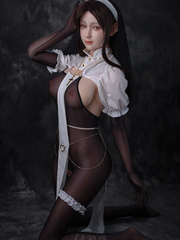 F2370—160cm E Cup Kiko Capelli Neri Bambola Cinese Asiatica in Silicone | Jiusheng Doll