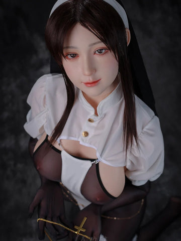 F2370—160cm E Cup Kiko Capelli Neri Bambola Cinese Asiatica in Silicone | Jiusheng Doll