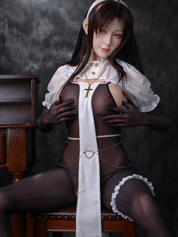 F2370—160cm E Cup Kiko Capelli Neri Bambola Cinese Asiatica in Silicone | Jiusheng Doll