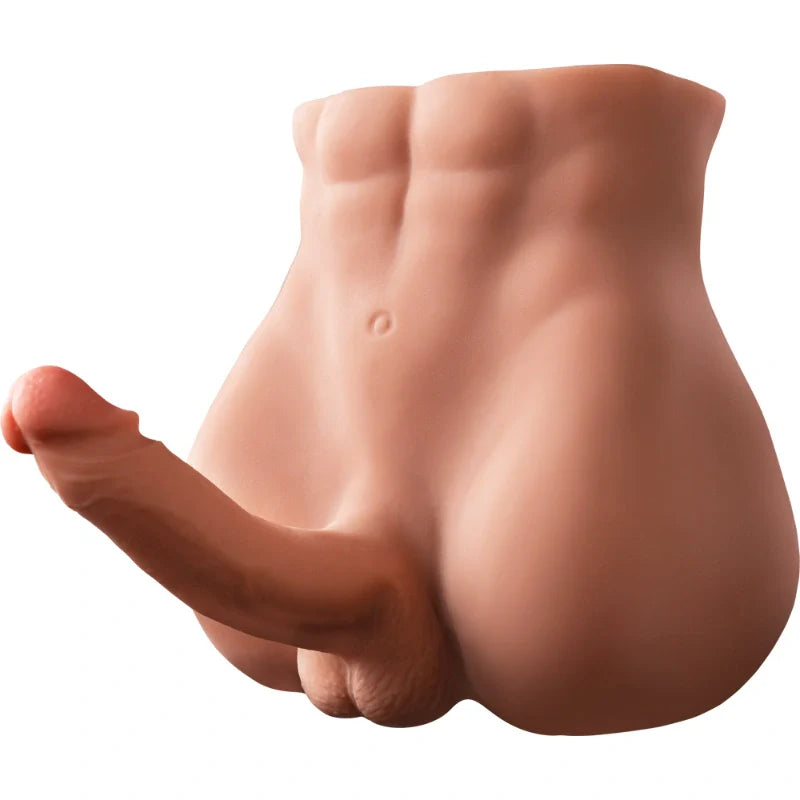 T704(5.2kg)  Giocattoli per adulti per adulti realistici con busto di bambola del sesso maschile con pene grande realistico con dildo da 5,9 "per masturbazione femminile