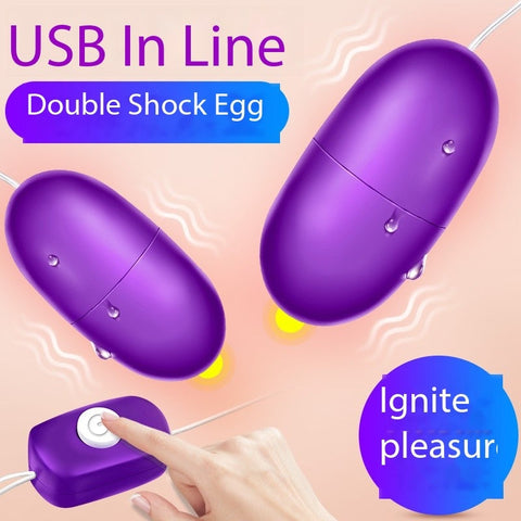 D046- fancy double vibrator usb for women