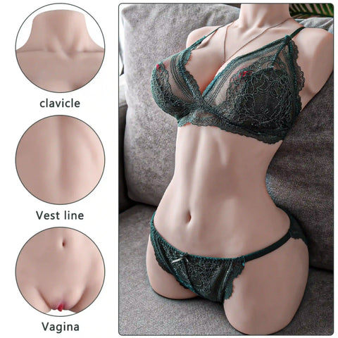 514 (19.16lb/45cm) White skin&amp;Slim Waist Sex Doll Torso 