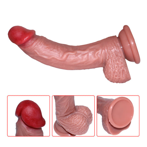 D002  (21cm)dildo in silicone per torso maschile