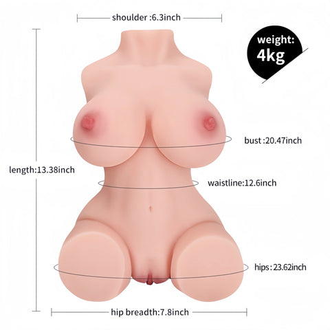 T26-(4kg)Big Boots Sex Doll Torso|Mini size-FACILE da trasportare