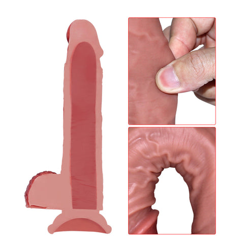 D004-(22.5cm) grande dildo in silicone per torso maschile successo