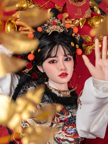 F2281-169cm(36kg) Tazza C Wushi Happy Year bambola cinese in silicone a tema ｜Starpery Doll