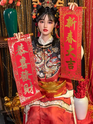 F2281-169cm(36kg) Tazza C Wushi Happy Year bambola cinese in silicone a tema ｜Starpery Doll