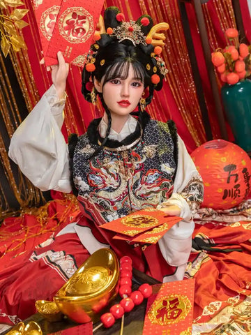F2281-169cm(36kg) Tazza C Wushi Happy Year bambola cinese in silicone a tema ｜Starpery Doll