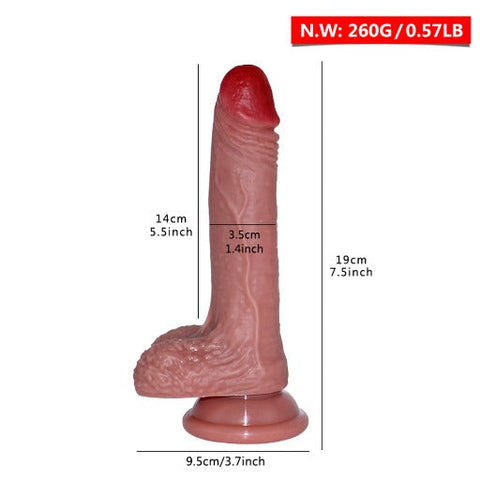 D001 (7.5'')male torso shaped silicone dildo |qukoukou