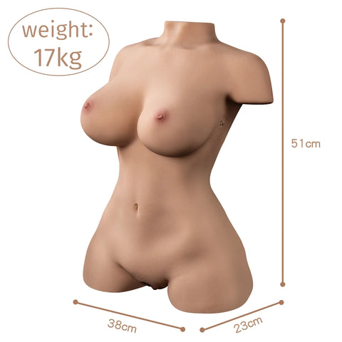 642-(37.47lb)Robert Sex Doll Torso With Vibrating and Sucking Pussy|Realistic Torso Masturbator For Men 