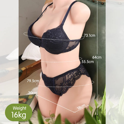 T509 (16kg) Torso realistico della bambola del sesso a grandezza naturale|Metà del corpo