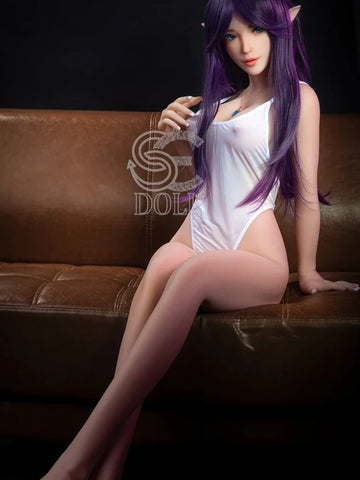 F858-151cm-25kg Olivia E Cup TPE Capelli Viola Elfo Ragazza Del Sesso | SE Doll