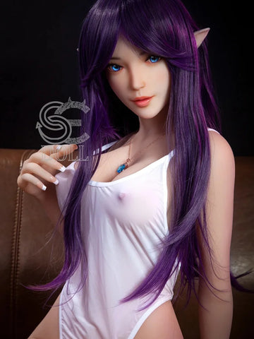 F858-151cm-25kg Olivia E Cup TPE Capelli Viola Elfo Ragazza Del Sesso | SE Doll