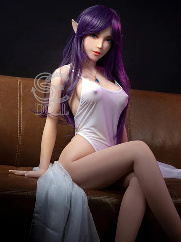 F858-151cm-25kg Olivia E Cup TPE Capelli Viola Elfo Ragazza Del Sesso | SE Doll