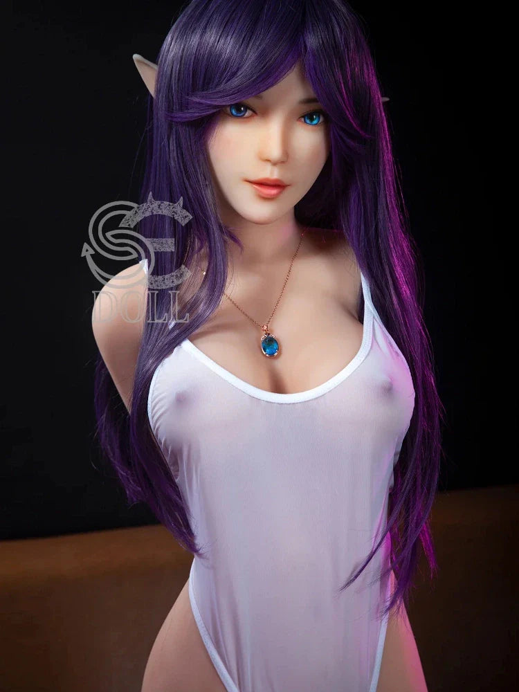 F858-151cm-25kg Olivia E Cup TPE Capelli Viola Elfo Ragazza Del Sesso | SE Doll