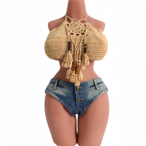 T631 (37.47 lbs / 27.55 inches) Sexiest tan skinned life size sex doll with curvy torso 