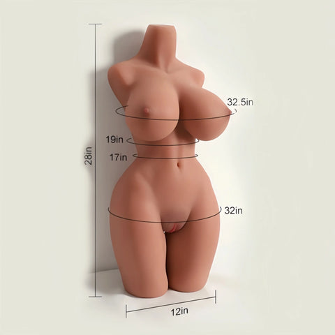 T631 (37.47 lbs / 27.55 inches) Sexiest tan skinned life size sex doll with curvy torso 