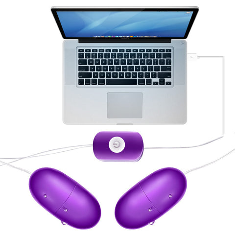 D046- fancy double vibrator usb for women