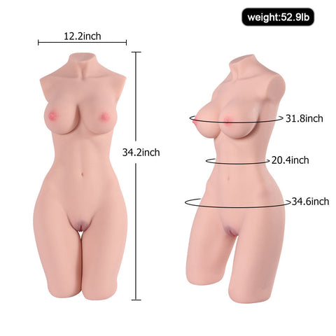 576(52.9lb) Life-size sex doll torso with perky tits and slender waist 