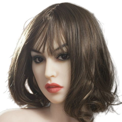 H026 Cute Sex Doll Head with Short Hair