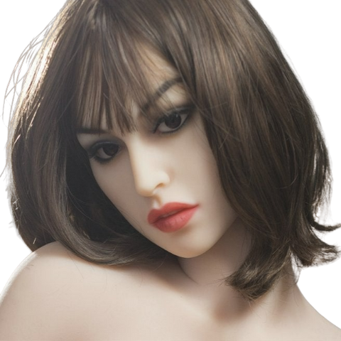 H026 Cute Sex Doll Head with Short Hair