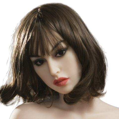 H026 Cute Sex Doll Head with Short Hair