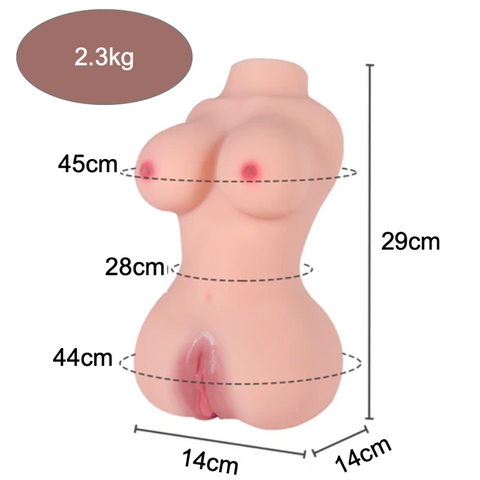 522-(2.3kg/29cm)Lightweight 3 in 1 Torso Doll With Realistic Pussy 