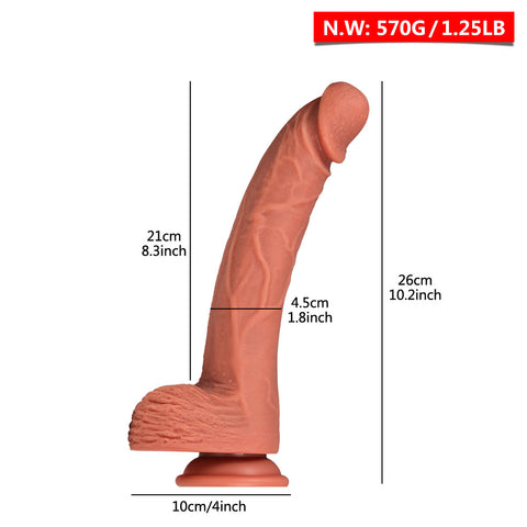 565 (10.2'')torso maschile dildo grande in silicone|qukoukou
