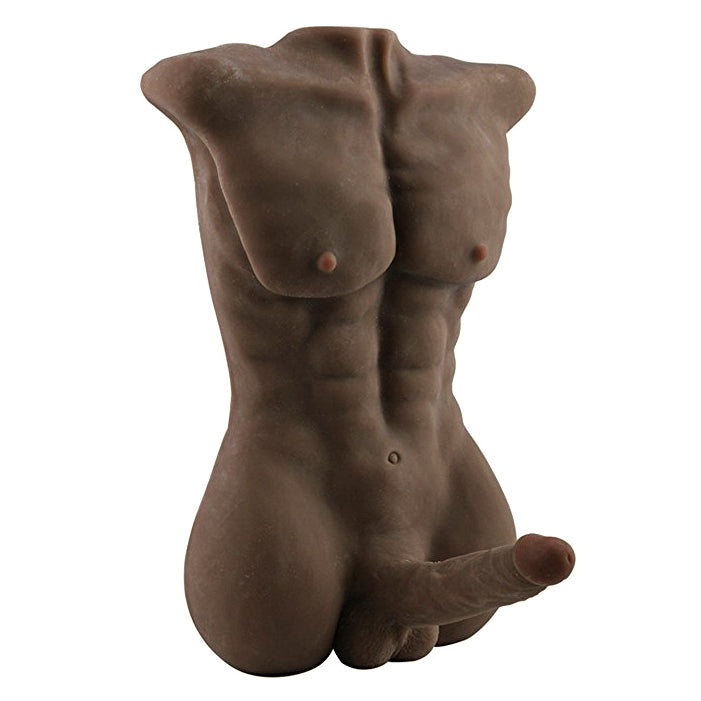 🎦528 Big Coke Black Male Sex Dolls Torso (7kg/53cm) for Women| Realistic human torso masturbation vibrator 