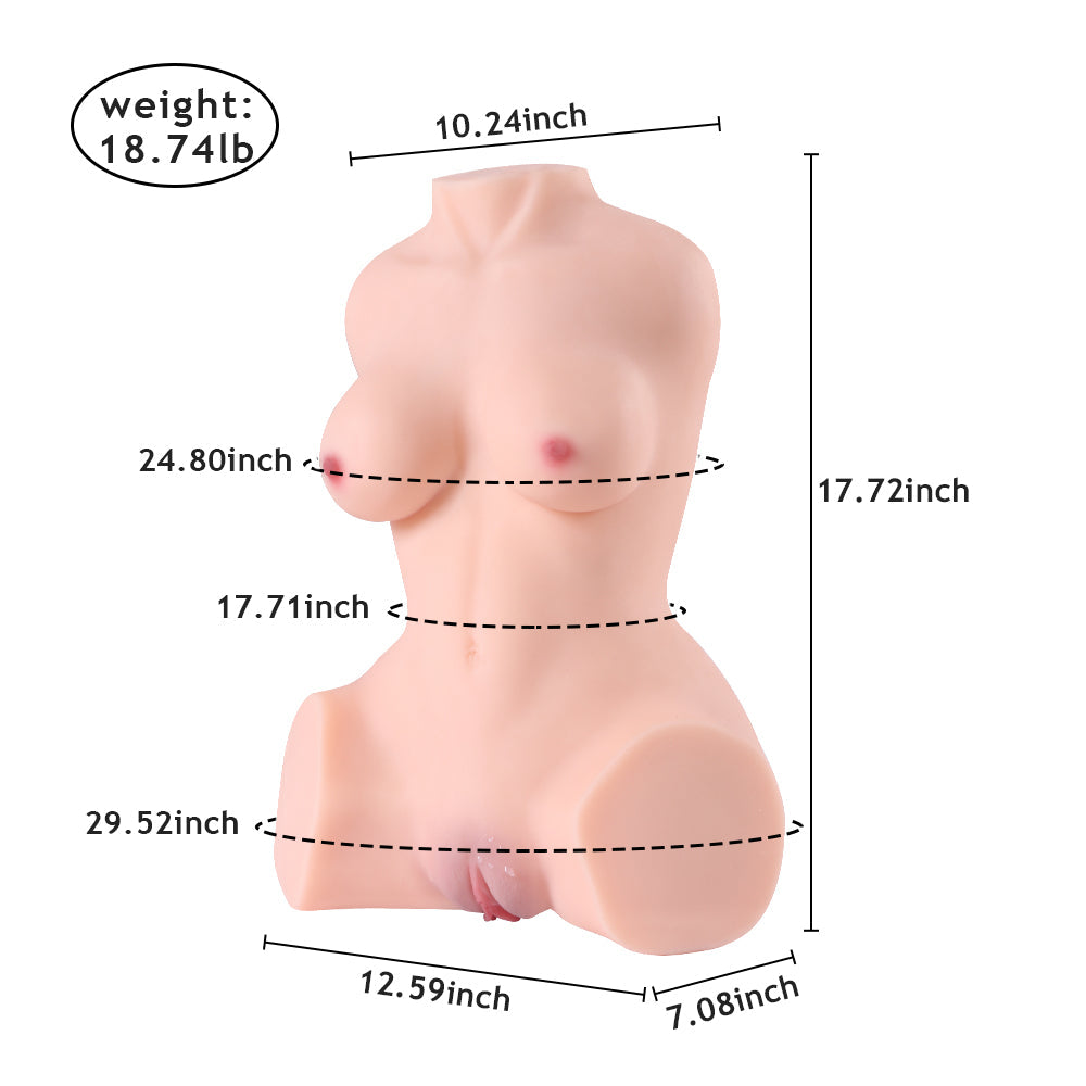 513 (18.74lb/45cm) Realistic Big Breasted Sex Doll Torso freeshipping - linkdolls