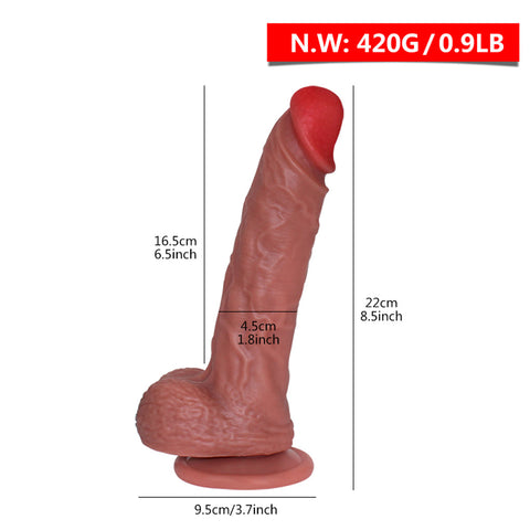 563 (8.5'')male torso silicone large dildo |qukoukou