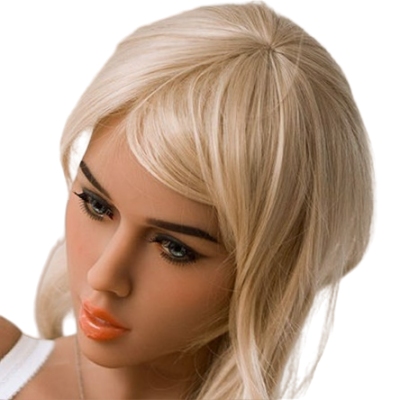 H048 Voluptuous Caucasian Sex Doll Head with Smoky Eyes