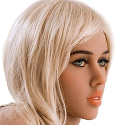 H048 Voluptuous Caucasian Sex Doll Head with Smoky Eyes 