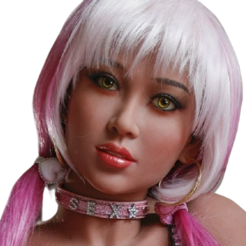 H036 Lifelike Sex Doll Head with Short Eyelashes