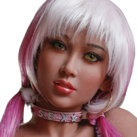 H036 Lifelike Sex Doll Head with Short Eyelashes