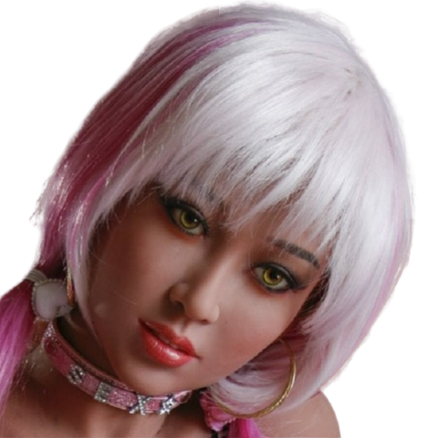 H036 Lifelike Sex Doll Head with Short Eyelashes