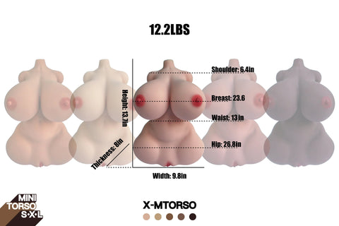 596Black(12.2lb/37cm) BBW Sex Doll Torso｜Sexy Big Tits Big Butt Sex Doll Torso 