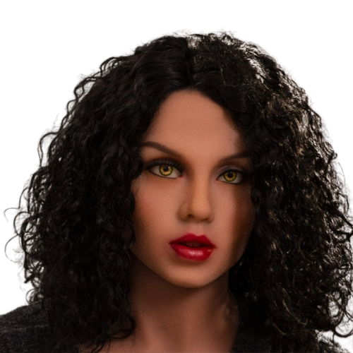 H031 Charming Sex Doll Head with Soft Curls 