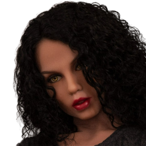 H031 Charming Sex Doll Head with Soft Curls 