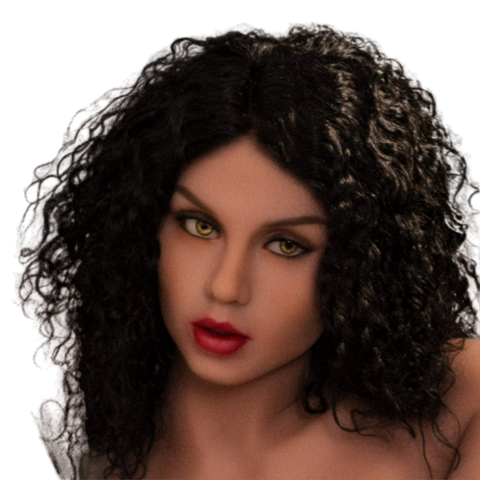 H031 Charming Sex Doll Head with Soft Curls