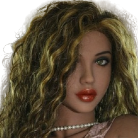 H037 Exotic Sex Doll Head with Wavy Hair